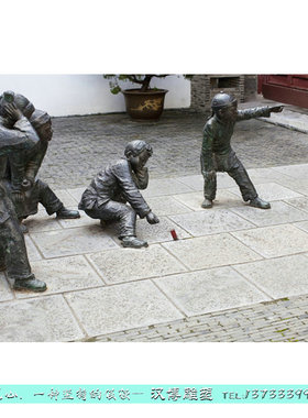 玻璃钢童趣玩耍商业街小区雕像
