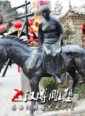 古代玻璃钢校园文化人物雕塑