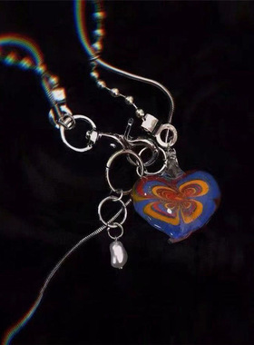 BKP曼谷公园「琉璃爱心」复古ins项链双层y2k千禧vintage少女小众