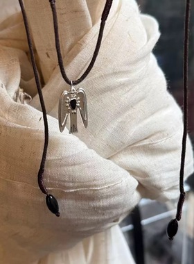 欧阳娜娜同款小鸟编绳毛衣长项链