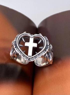 BKP曼谷公园爱心十字架戒指