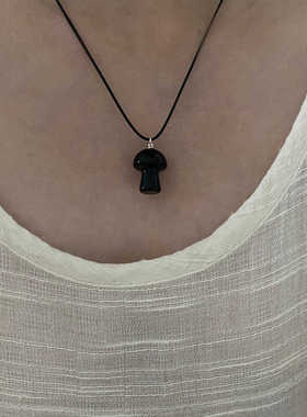 蘑菇叠戴百搭天然石吊坠BKP珍珠