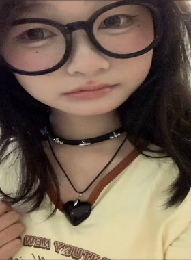 BKP「透明爱」小众y2k复古水晶爱心琉璃项链红色千禧百搭麂皮项链