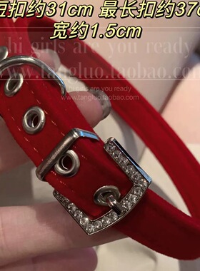 日常窄版红丝绒choker颈链女