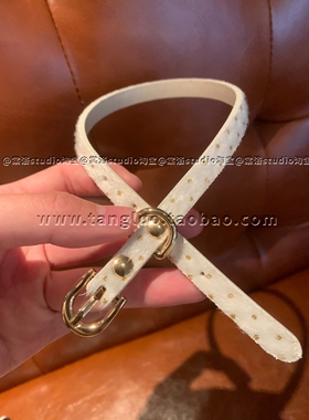 白色马海毛皮革choker颈链女y2k亚文化项圈日常百搭锁骨链2026爆