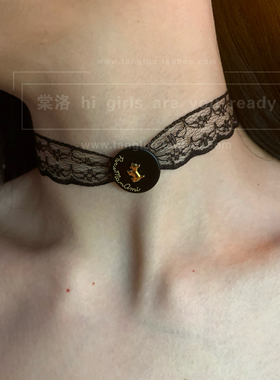 「挚爱小香」暗黑系蕾丝花朵choker颈链女甜酷辣妹风个性项圈高级