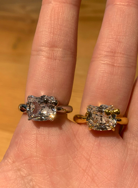 棠洛 爆闪Kitty戒指女大闪钻指环小众高级感秋冬食指戒指叠戴2026