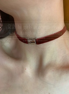 原创手作细闪金色choker颈带女甜酷辣妹风布艺锁骨链波西米亚项圈