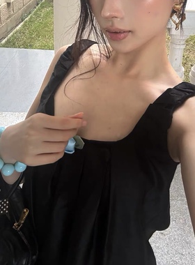 【棠洛】奶fufu蓝色~夸张大颗串珠手串女复古亚克力手环2026新款