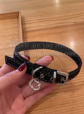 棠洛 kitty款牛仔布项圈女甜酷辣妹风choker亚文化颈链日常百搭潮