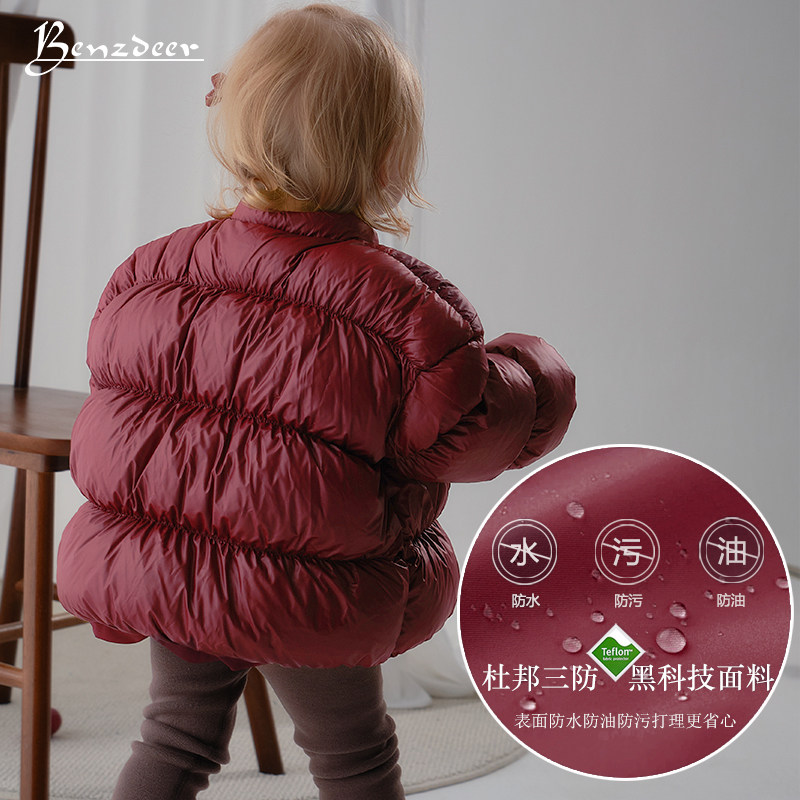 宝宝新年衣服冬季女童红色过年酒红色婴童儿童外套男童加厚羽绒服,淘宝优惠券,粉丝福利购,淘宝优惠卷