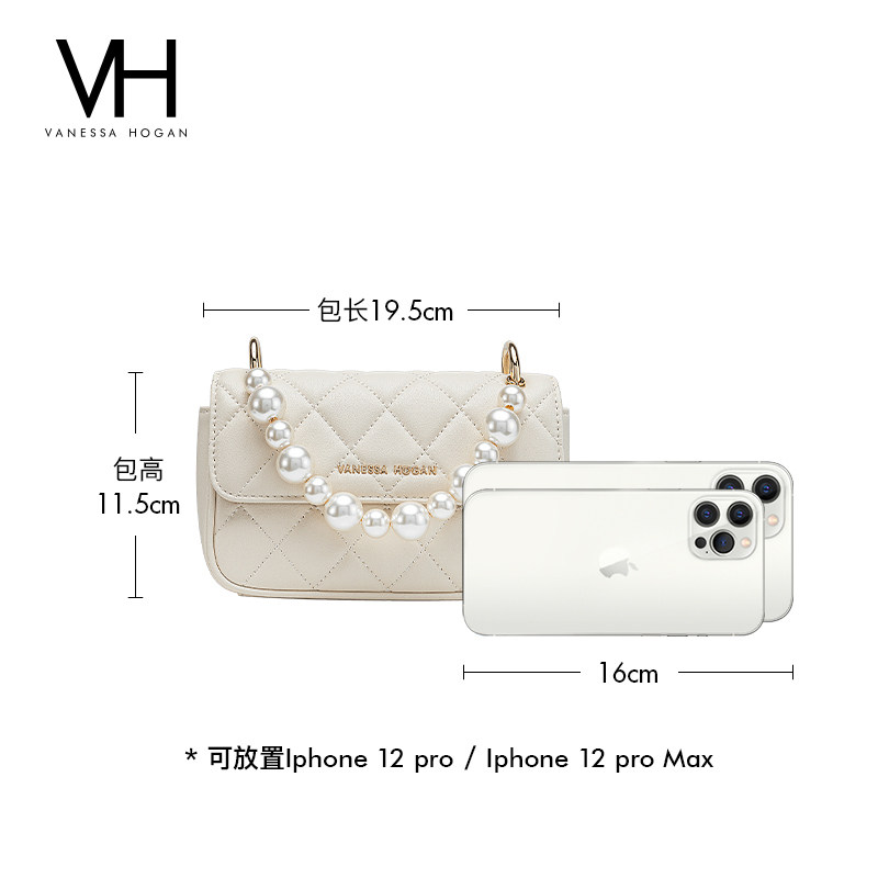 vh 2022新款个性气质珍珠轻奢单肩包 vanessahogan女士包袋