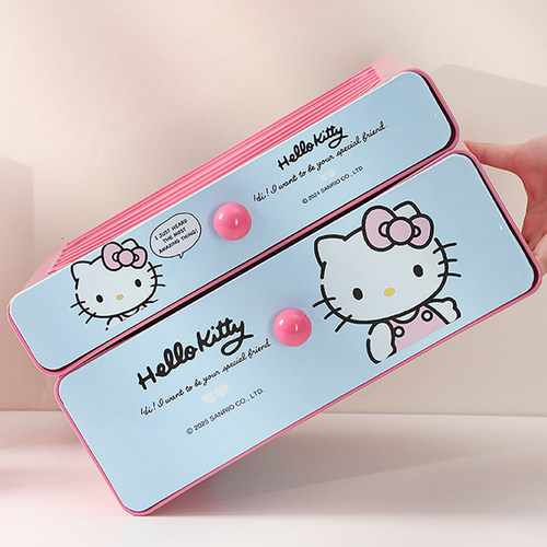 三丽鸥HelloKitty桌面收纳盒抽屉式首饰文具杂物整理置物架高颜值 - 图2