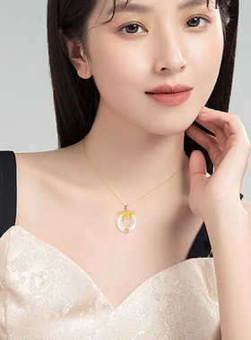 国潮生肖龙平安扣项链