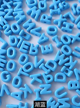 亚克力彩色大孔字母珠手工串珠