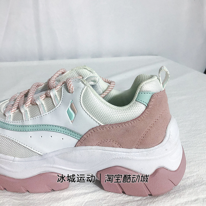 Skechers斯凯奇女鞋复古老爹鞋撞色拼接运动休闲板鞋 74236-WLPK - 图2