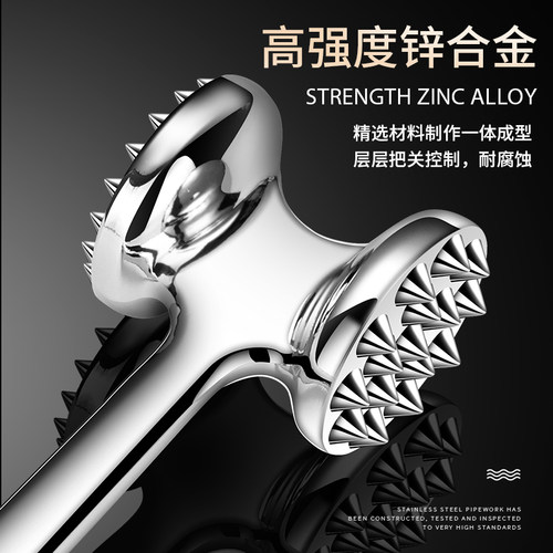厨房敲肉锤牛排锤牛扒捶合金断筋器嫩肉双面打肉锤子家用松肉锤 - 图0