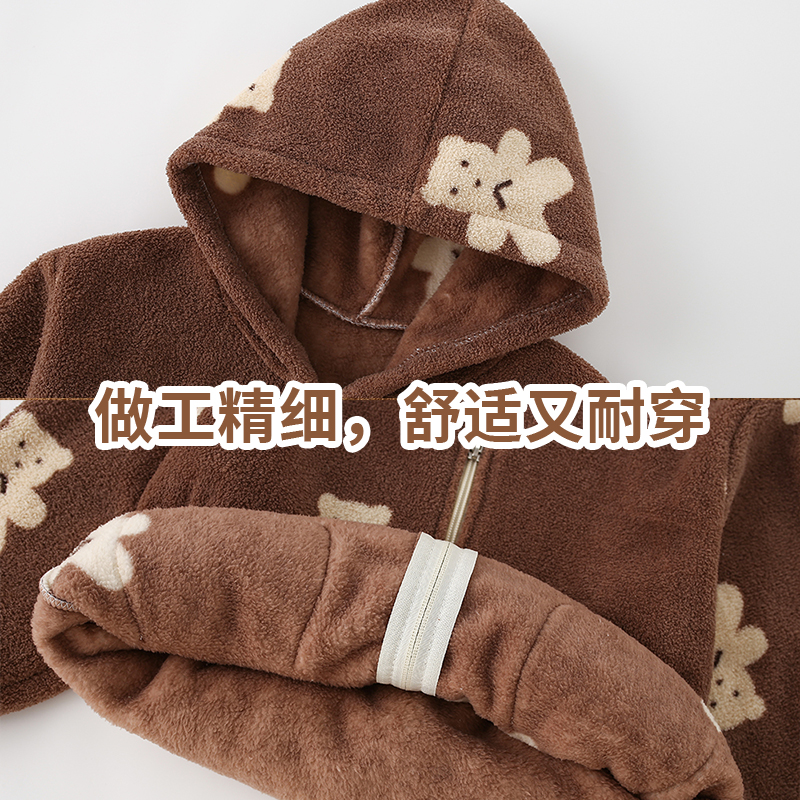 Children's velvet thickened anti-dirty clothing