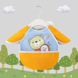 Детский водонепроницаемый нагрудник для еды, мультяшный слюнявчик для новорожденных для младенца, в западном стиле, с карманом