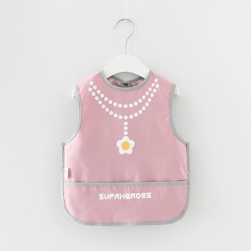 Детский летний фартук, тонкая детская водонепроницаемая юбка, майка топ без рукавов, нагрудник, анти-грязь, сзади на завязках