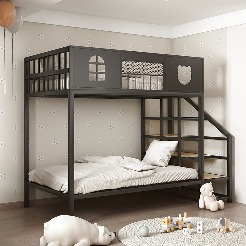 简约铁艺高架床省空间单上床下空小户型儿童子母床定制上下铺定制,淘宝优惠券,粉丝福利购,淘宝优惠卷