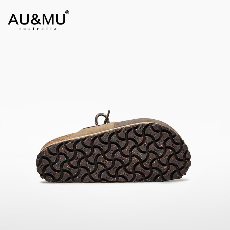 AUMU2025春夏新款软木底勃肯鞋【克林】男女同款拼色包头阴阳拖鞋,淘宝优惠券,粉丝福利购,淘宝优惠卷