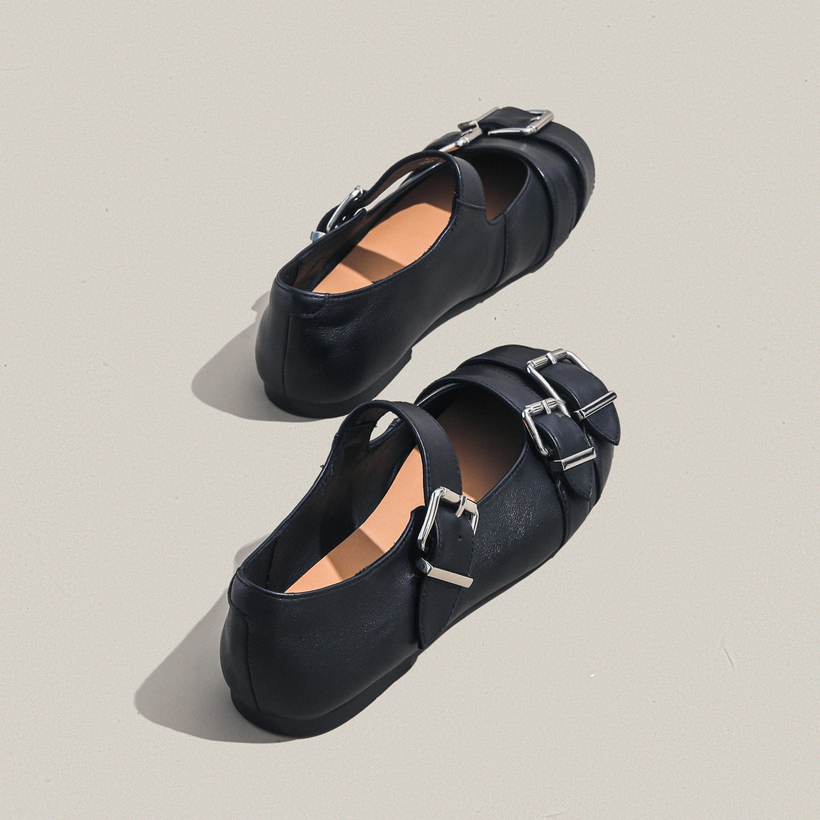牛皮版~复古玛丽珍单鞋女春季新款一字带软面浅口平底百搭小皮鞋,淘宝优惠券,粉丝福利购,淘宝优惠卷
