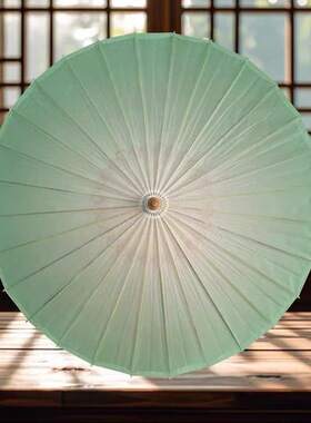 伞悦古典舞蹈专用伞PDE大赛儿童群舞剧目表演专用纯浅绿色油纸伞