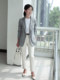 Spring and Autumn Commuting Casual Blazer Women's Slim Fit Knitted Right Anti-Wrinkle Right Shoulder No Shoulder Pad Office Stretch Work Wear