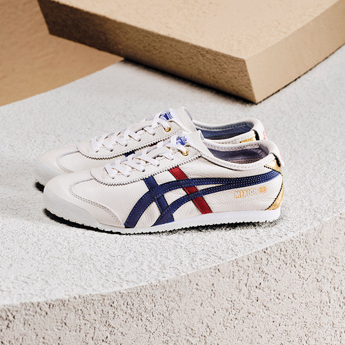 [经典]Onitsuka Tiger鬼塚虎MEXICO 66™男女复古烫金秋季小白鞋 - 图0