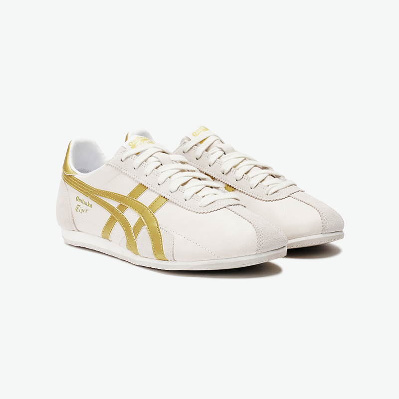 Onitsuka Tiger鬼塚虎RUNSPARK男女经典百搭慢跑鞋金色舒适休闲鞋-图1