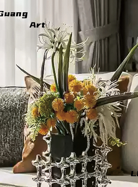 大广 简约现代客厅茶几组合摆件 居家软装花艺样板房酒店桌面摆设