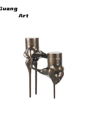 大广 现代简约金属烛台装饰艺术摆件 客厅餐厅茶室样板间酒店饰品