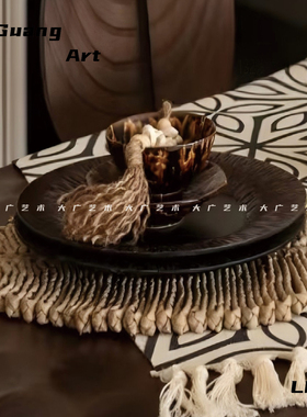 大广 餐桌摆件大小户型家具展厅样板房餐厅中式老钱风氛围感饰品