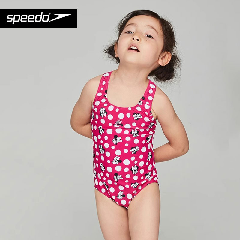 Speedo/速比涛婴幼儿连体泳衣女童婴儿游泳习泳泳衣小女孩泳衣-图1