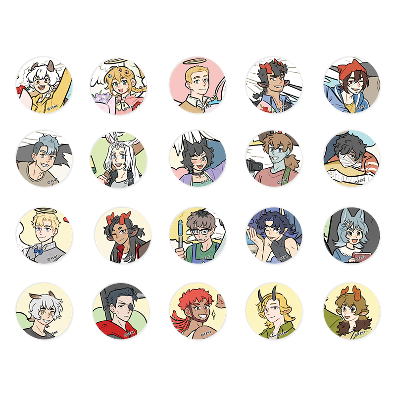 非人哉官方店万圣街漫画千话系列马口铁徽章盲盒动漫周边吧唧胸针 - 图3