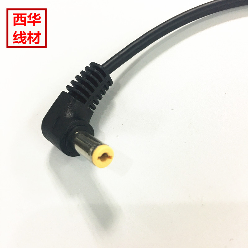 全铜dc55 弯头线 DC 5.5/2.1 弯头 90度dc线 12VDC 弯头电源线 - 图2