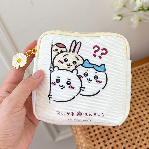 卫生巾姨妈巾帆布收纳包月事小包卡通可爱小巧便携拉链款点赞卡哇 - 图2