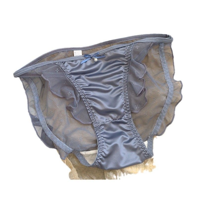 轻奢宫廷风少女缎面蕾丝内裤高开叉透明透气桑蚕丝裆三角裤头,淘宝优惠券,粉丝福利购,淘宝优惠卷