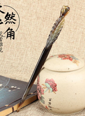 中式古风牛角发簪汉服配饰