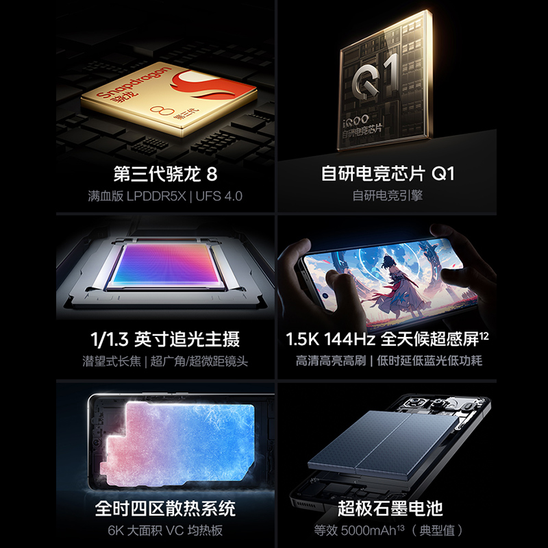 咨询优惠 vivo iQOO 12新款5G游戏手机 iqoo12 iqoo手机爱酷12 vivoiqoo12 iq00 iqo9 lqoo vivo官方正品店-图1