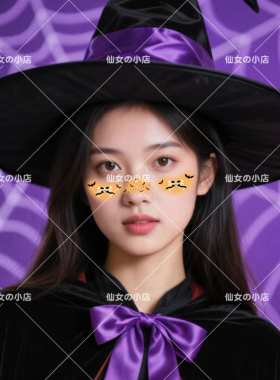 万圣节脸贴南瓜女巫卡通贴纸