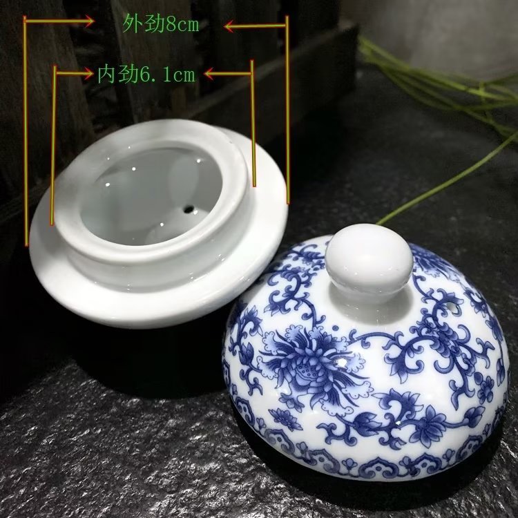 盖子 茶壶盖景德镇淘瓷红黄蓝绿白龙壶盖青花盖 特价促销配件专拍 - 图0