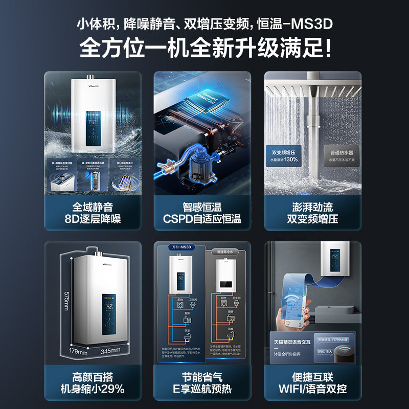 万和电家用天然气零冷水13 /16升 vanward万和燃气热水器