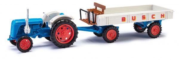 【原廠正品】HO Busch Traktor Famulus 帶拖車的拖拉機系列 - 图0