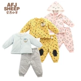 Детское нижнее белье, комплект для новорожденных, стеганая демисезонная пижама, 0-18 мес., увеличенная толщина, осенний сезон