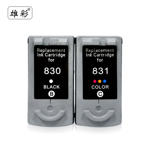 雄彩适用佳能Canon PIXMA IP1180 IP1880 IP1980喷墨照片打印一体机墨水盒PG830黑色油墨CL831彩色墨盒大容量 - 图1