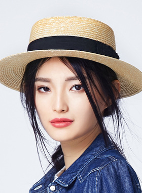 疯帽子草帽子女夏天细麦秆草情侣