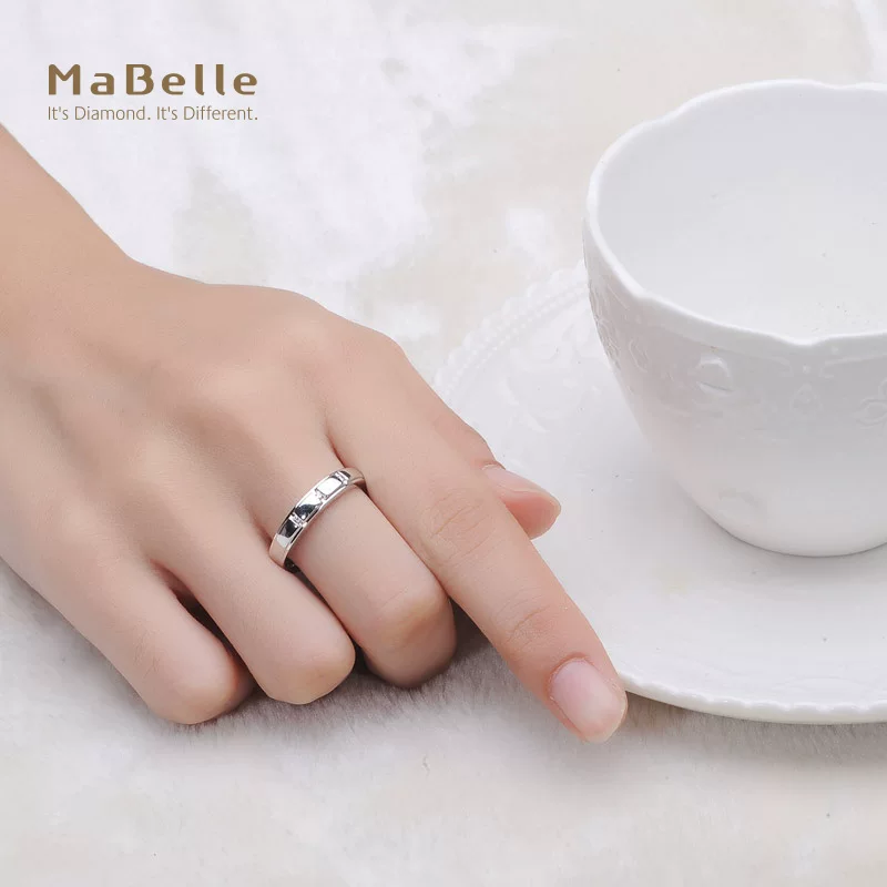 Мабель/Мабеле белое 18K золотое мужское кольцо темпера