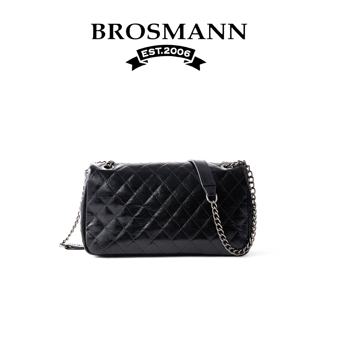 宝舒曼新款牛皮女士斜挎包大牌通勤大容量腋下包轻奢真皮链条包女,淘宝优惠券,粉丝福利购,淘宝优惠卷